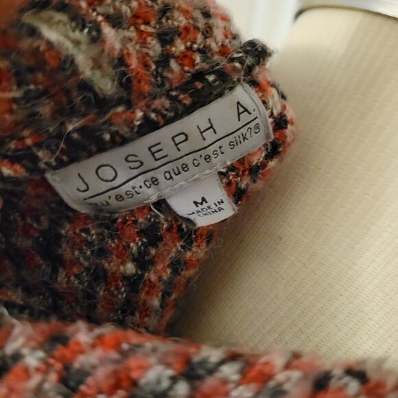 Plaid Hooded Longline Cardigan Joseph A Soft Knit Open Front Womens M - Picture 7 of 7